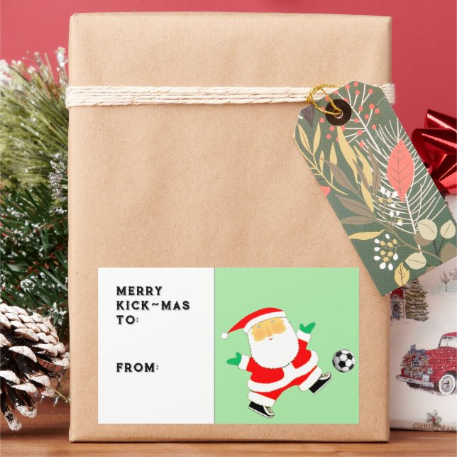 Soccer Christmas Gift Tag (Holiday)