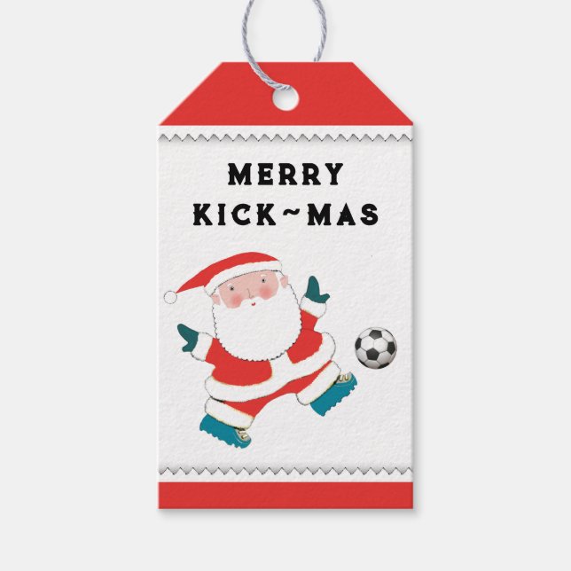Soccer Christmas Gift Tags (Front)