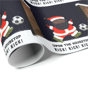 Soccer Christmas Holiday Gift Wrapping Paper