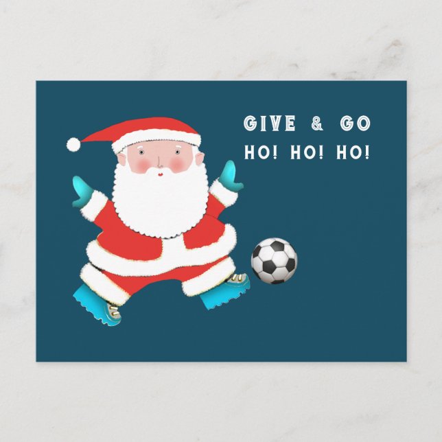 Soccer Christmas Holiday Postcard (Front)