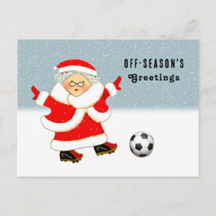 Soccer Christmas Holiday Postcard