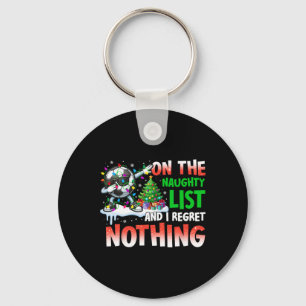 Soccer Christmas On The Naughty List And I Regret Key Ring