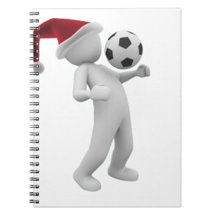 soccer christmas spiral notebook