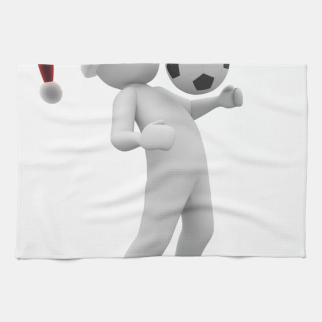 soccer christmas tea towel (Horizontal)