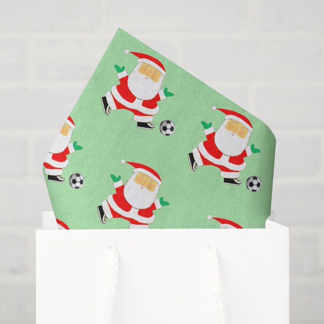 Soccer Christmas Tissue Paper (Gift Bag)