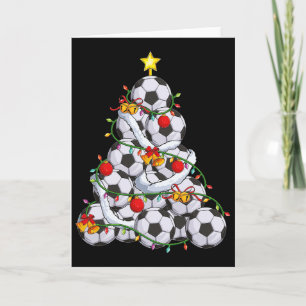 Soccer Christmas Tree Xmas Pajamas Coach Player Me Card