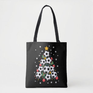 Soccer Christmas Tree Xmas Player Sports Lover Tote Bag