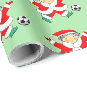 Soccer Christmas Wrapping Paper