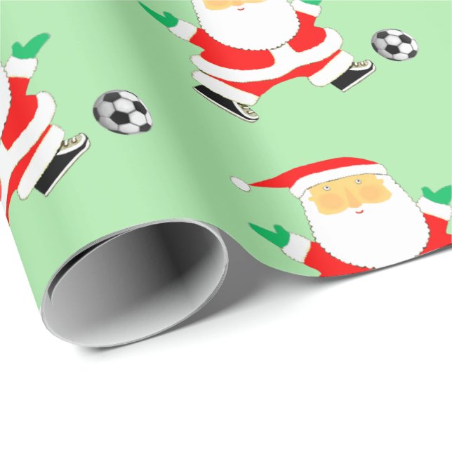 Soccer Christmas Wrapping Paper (Roll Corner)