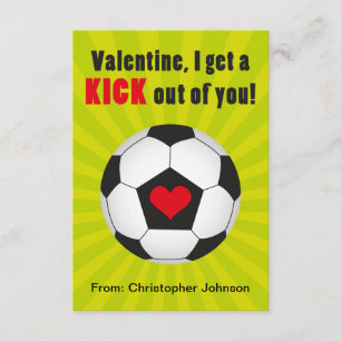 Soccer Classroom Valentine Cards for Kids