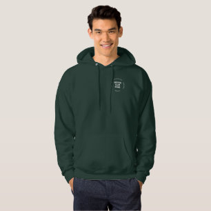 Soccer Club Logo on back Name 4 Motivational Words Hoodie