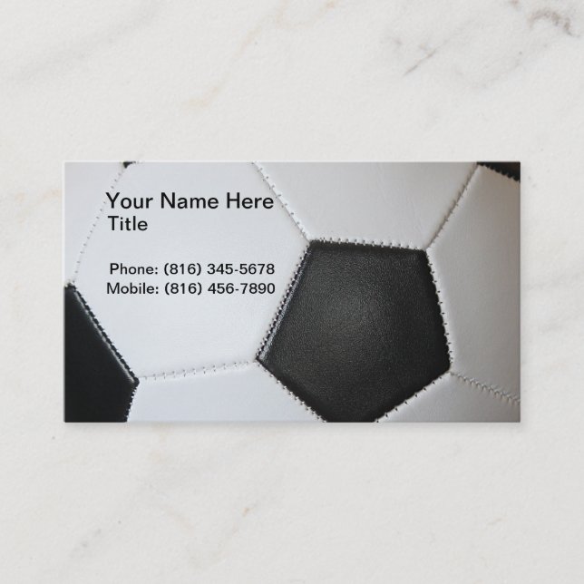 Soccer Coach Business Cards (Front)