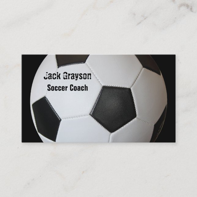 Soccer Coach Business Cards (Front)