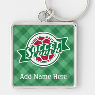 Soccer Coach Customisable Keyring