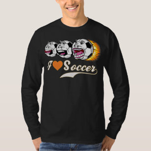 Soccer Coach Dad Funny Faces I heart Soccer  T-Shirt