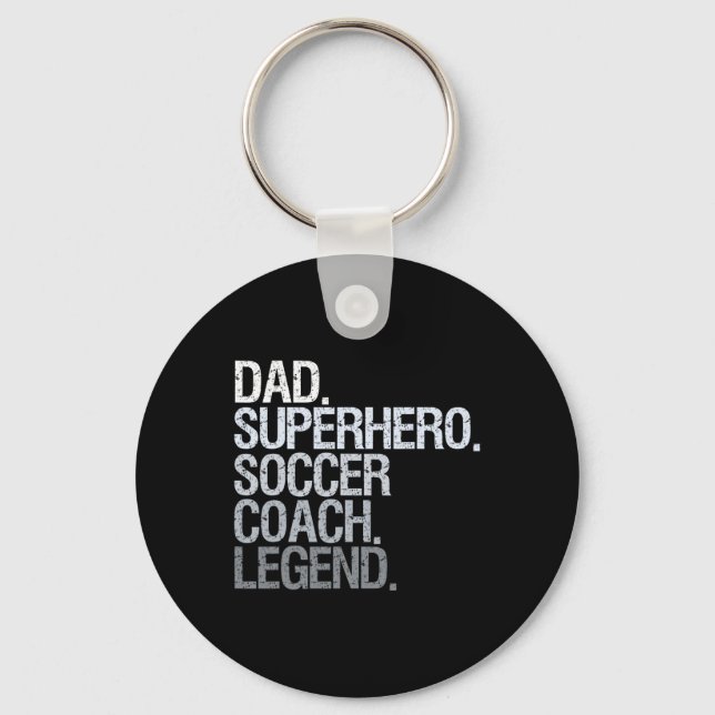 Soccer Coach Dad  Key Ring (Front)