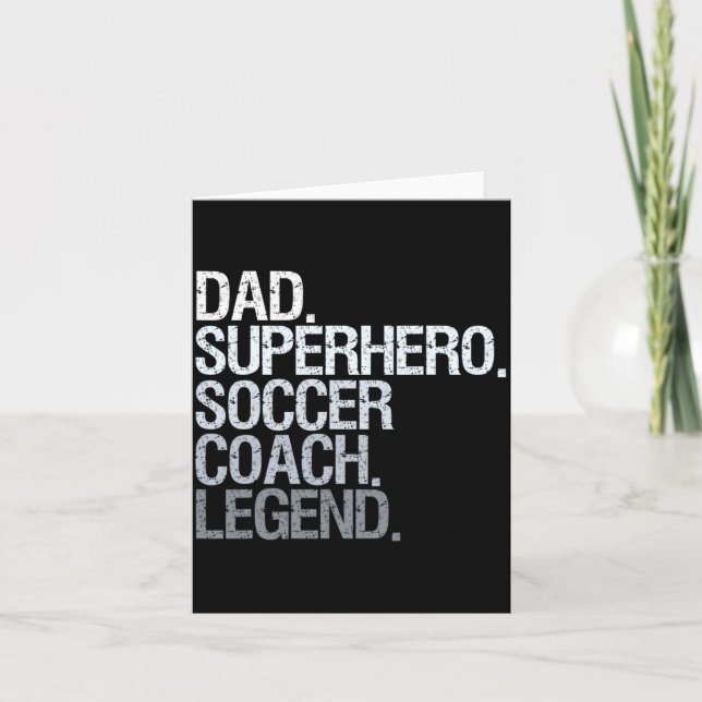 Soccer Coach Dad T Shirt  Card (Front)