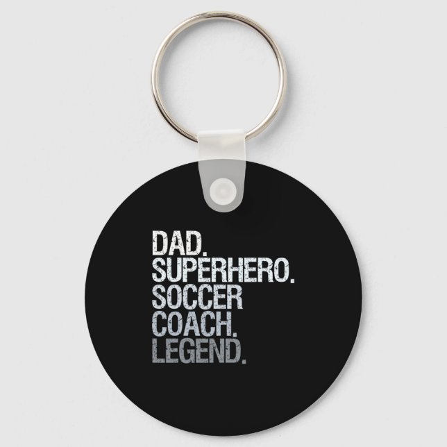 Soccer Coach Dad T Shirt  Key Ring (Front)