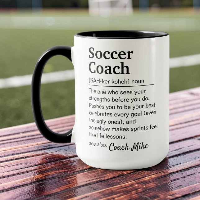 Soccer Coach Definition Personalised Thank You Mug (Creator Uploaded)
