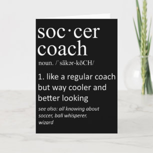 Soccer Coach Definition Sports Funny Trainer Card