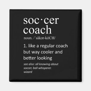 Soccer Coach Definition Sports Funny Trainer  Magnet