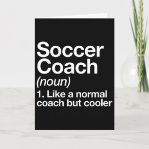 Soccer Coach Definition Sports School Instructor T Card
