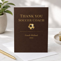 Soccer Coach Elegant Leather Gold Team