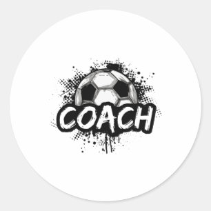 Soccer Coach For Men Women Futbol Tee  Classic Round Sticker