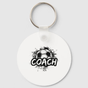Soccer Coach For Men Women Futbol Tee Key Ring