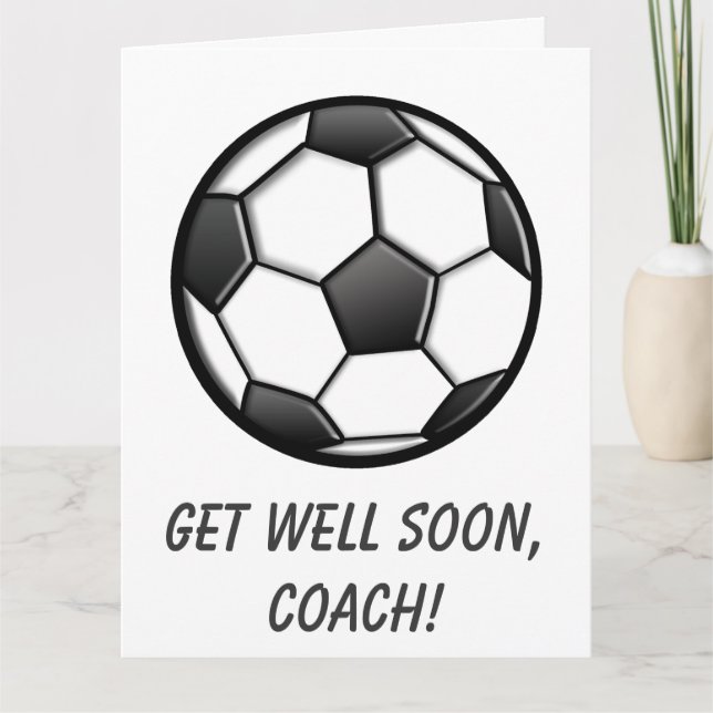 Soccer Coach Get Well Soon Card (Front)