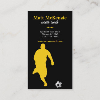 Soccer Coach (Gold) Business Card