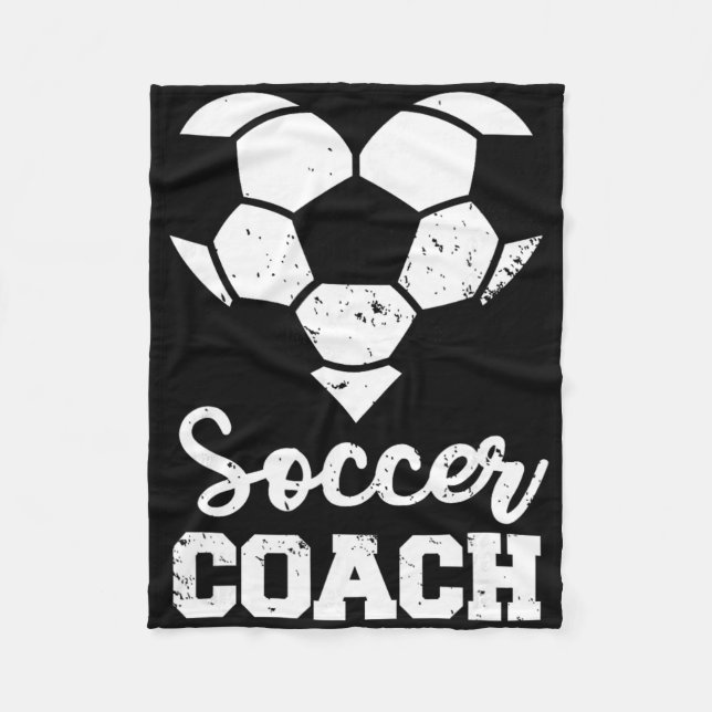 Soccer Coach Heart Funny Soccer Player  Fleece Blanket (Front)