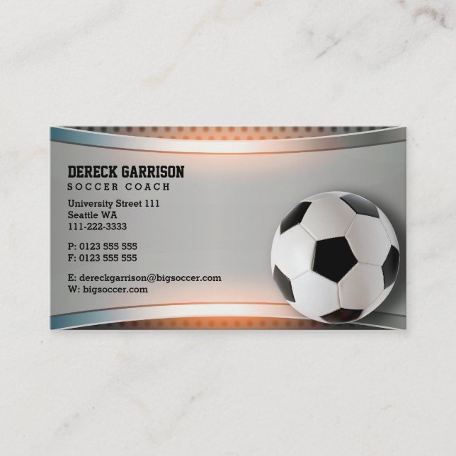 Soccer Coach | Modern Sports Gifts Business Card (Front)
