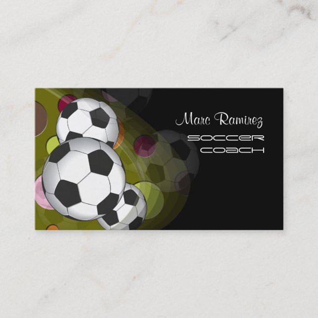 Soccer coach or soccer moms calling cards (Front)