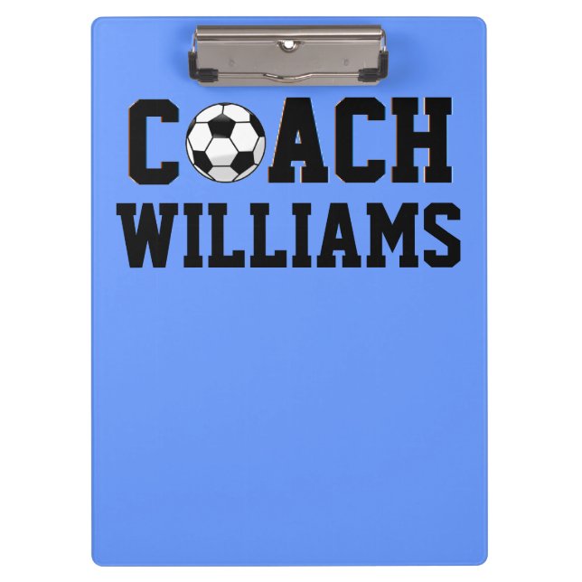 Soccer Coach Personalised Clipboard (Front)