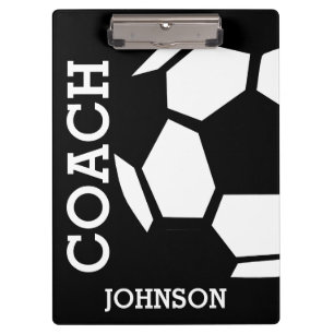 Soccer Coach Personalised Trendy Modern Stylish Clipboard