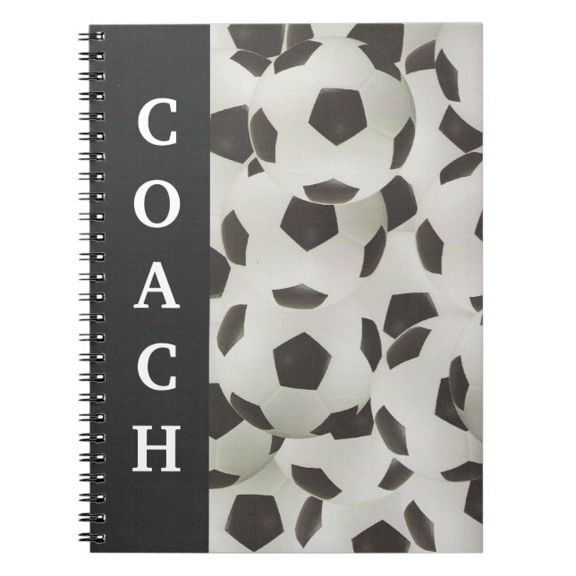 Soccer Coach Playbook Spiral Notebook (Front)