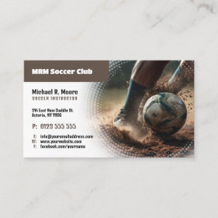 Soccer Coach Professional Instructor Business Card