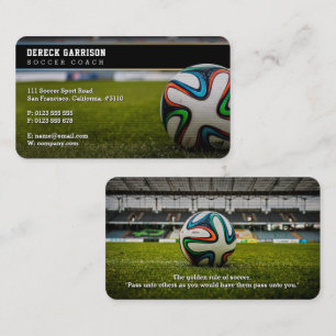 Soccer Coach Professional Instructor Business Card