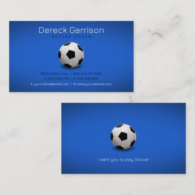 Soccer Coach | Professional Sports Business Card (Front/Back)