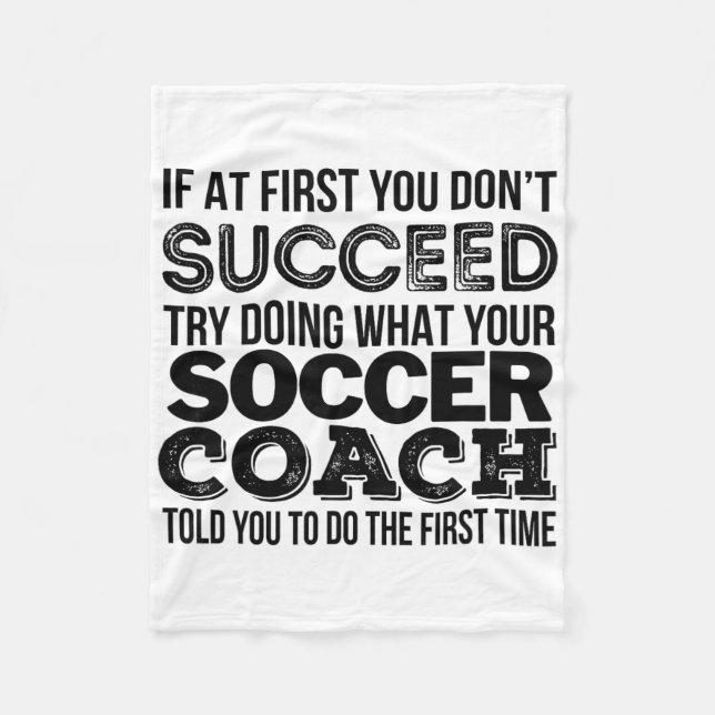 Soccer Coach Shirt Funny Gift Tee  Fleece Blanket (Front)