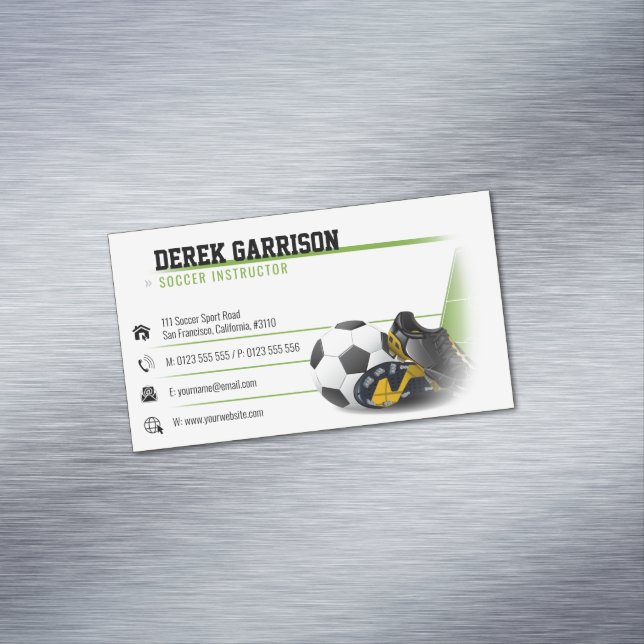 Soccer Coach | Sports Gifts Magnetic Business Card (In Situ)