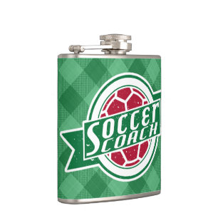 Soccer Coach Stainless Steel Hip Flask