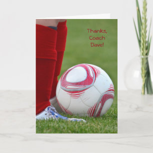 Soccer Coach Thank You Card