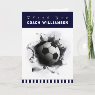 Soccer Coach Thank You Card