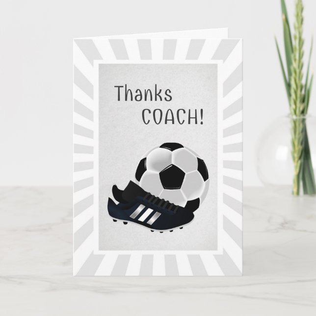 Soccer Coach Thank You Card (Front)