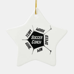 Soccer Coach Thanks Large Ball Ceramic Tree Decoration