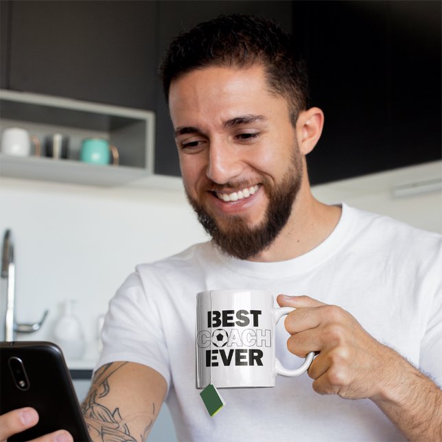 Soccer Coach's BEST COACH EVER Soccer Team Sports Coffee Mug (Creator Uploaded)