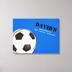 SOCCER COLORED Bar Bat Mitzvah Sign In Board
