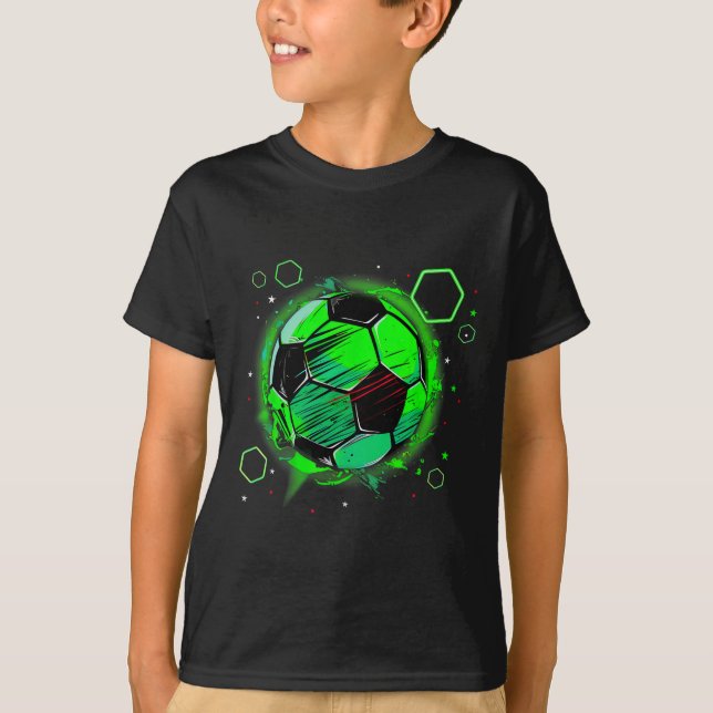 Soccer Colorful Soccer Ll  T-Shirt (Front)